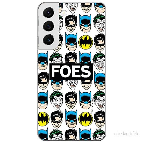 ERT GROUP mobiltelefonfodral för Samsung S22 originalt och officiellt licensierat DC mönster Batman 078 optimalt anpassad till formen på mobiltelefonen, gedeeltelijk transparant 5905131501059