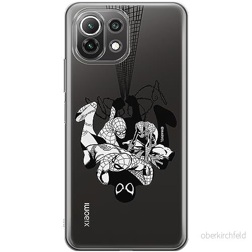 ERT GROUP mobiltelefonfodral för Xiaomi 11 LITE 4G / 5G originalt och officiellt licensierat Marvel mönster Spider Man 043 anpassad till formen på mobiltelefonen, gedeeltelijk transparant 5905795019129