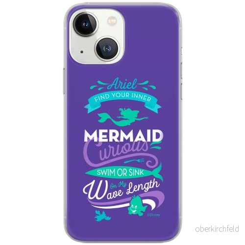 ERT GROUP mobiltelefonfodral för Iphone 13 originalt och officiellt licensierat Disney mönster Ariel 002 Vit optimalt anpassad till formen på mobiltelefonen, fodral tillverkad av TPU plast 5903932918298