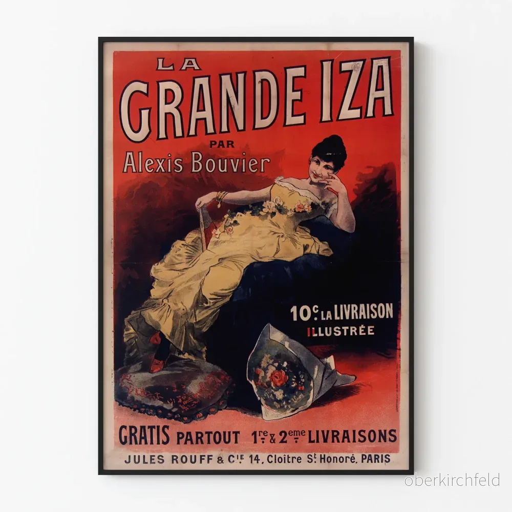 Vintageposter La Grande Iza av Alexis Bouvier