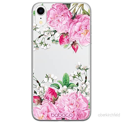 ERT GROUP mobiltelefonfodral för Iphone XR originalt och officiellt licensierat Babaco mönster Flowers 046 optimalt anpassad till formen på mobiltelefonen, gedeeltelijk transparant 5905131330413