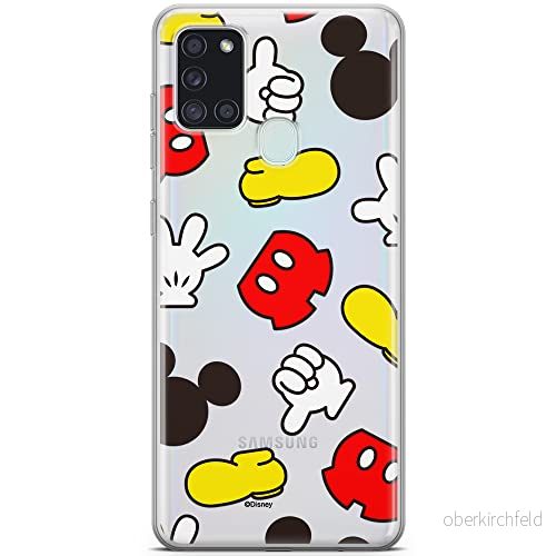 ERT GROUP mobiltelefonfodral för Samsung A21s originalt och officiellt licensierat Disney mönster Mickey 046 optimalt anpassad till formen på mobiltelefonen, gedeeltelijk transparant 5905131807045