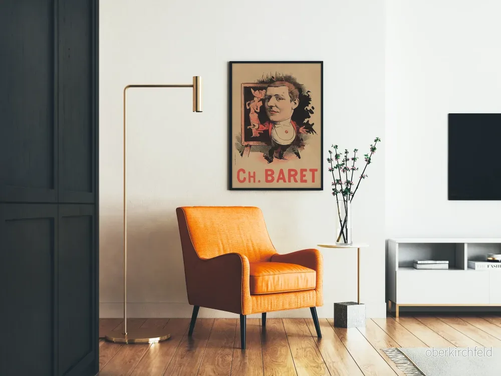 Vintageposter Ch. Baret för retro väggdekoration - Bild 2