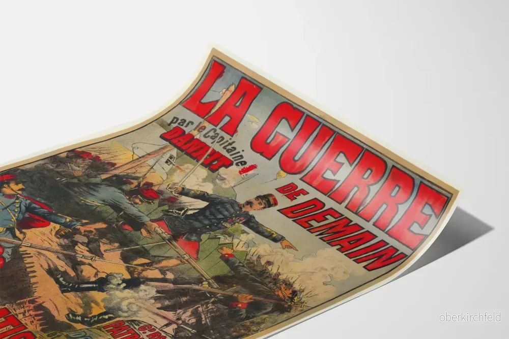 Vintageposter La Guerre de Demain av Kapten Danrit - Bild 3