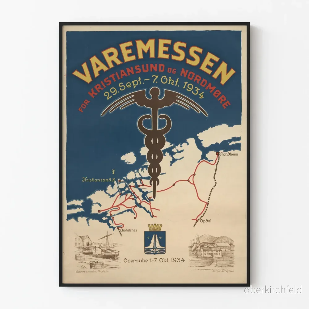 Vintageposter Varemesse Kristiansund 1934