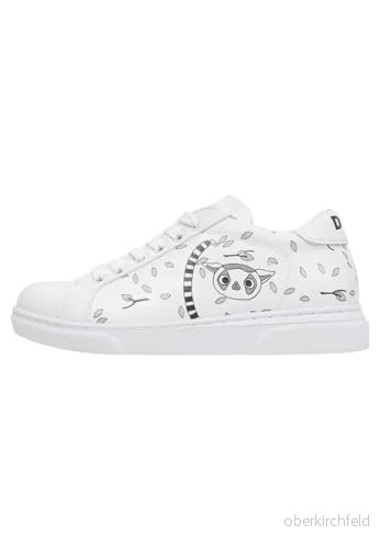 DOGO Barn vita veganska läder sneakers, Lemur, 33 EU 8680544264742