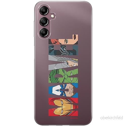 ERT GROUP mobiltelefonfodral för Samsung A14 4G/5G originalt och officiellt licensierat Marvel mönster 011 optimalt anpassad till formen på mobiltelefonen, gedeeltelijk transparant 5905511825492
