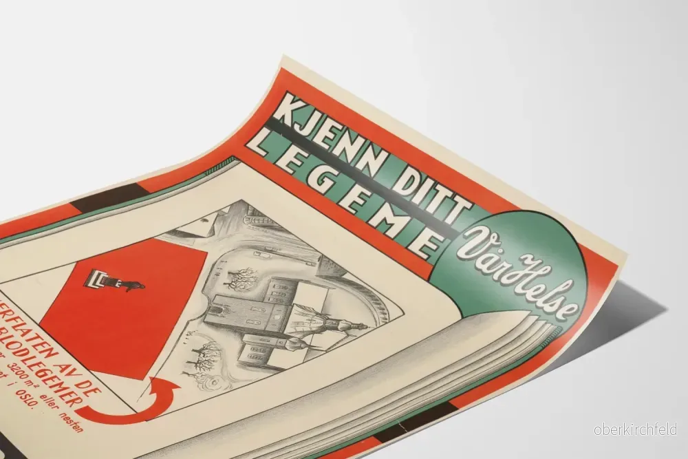 Vintageaffisch för norsk hälsokropp - Bild 3