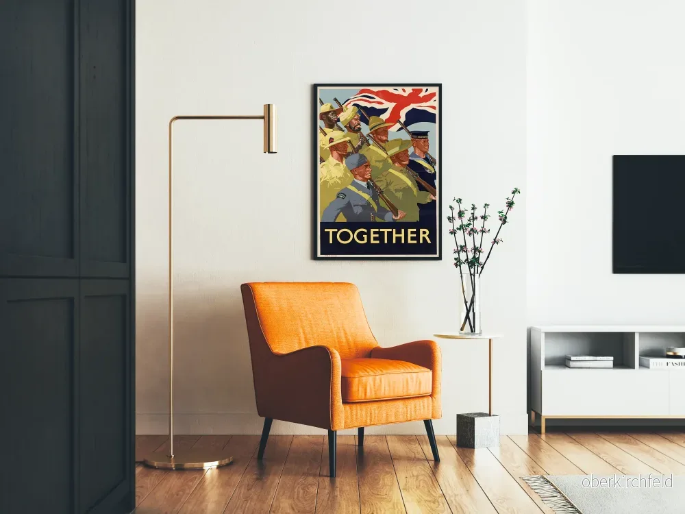 Vintage militär poster för dekoration "Tillsammans" - Bild 2