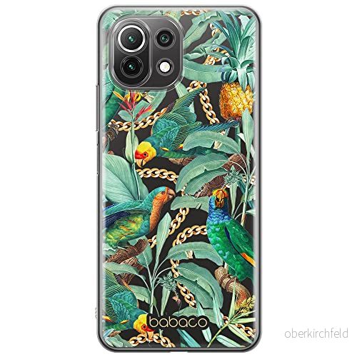 ERT GROUP mobiltelefonfodral för Xiaomi 11 LITE 4G/5G originalt och officiellt licensierat Babaco mönster Flowers 058, gedeeltelijk transparant 5905131371089