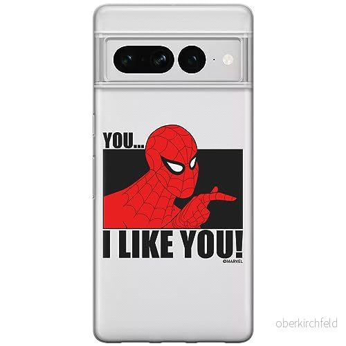 ERT GROUP mobiltelefonfodral för Google PIXEL 7 PRO originalt och officiellt licensierat Marvel mönster Spider Man 034 optimalt anpassad till formen på mobiltelefonen, gedeeltelijk transparant 5905795176952
