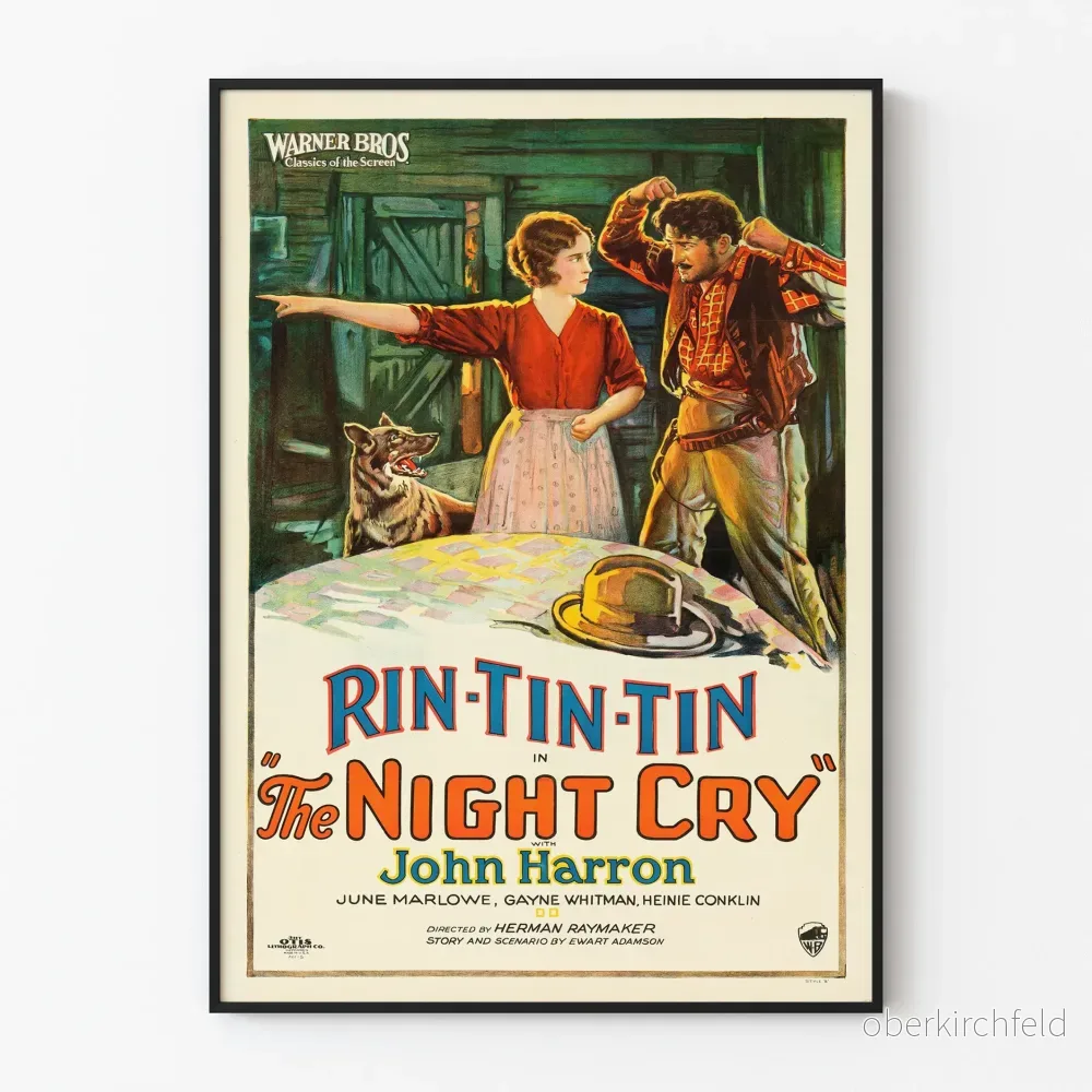 Vintageposter Rin Tin Tin The Night Cry Warner Bros