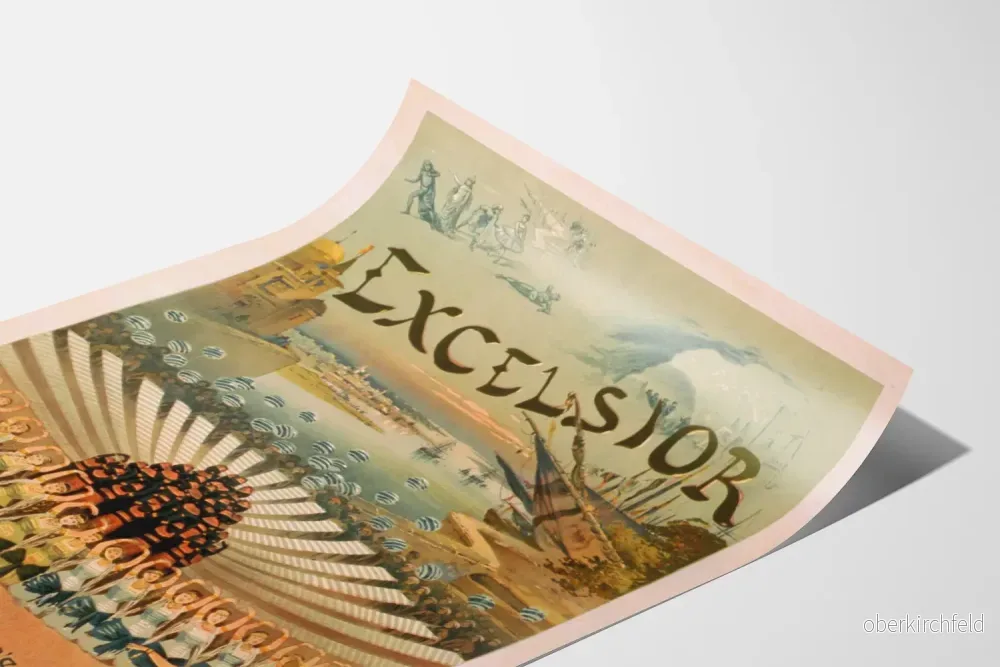 Vintageposter Excelsior Kiralfy Bros Triumfskådespel - Bild 3