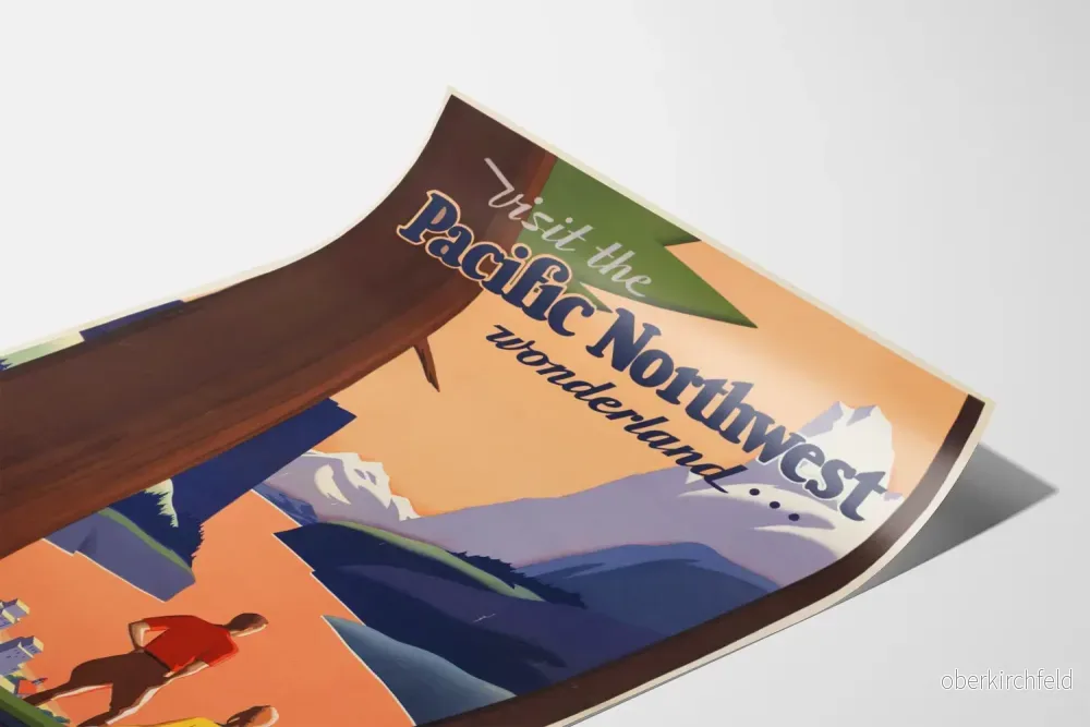 Vintageposter Nordvästpassagen tågresa - Bild 3