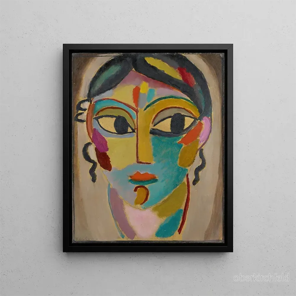 Målning Tête mystique Tête de fille de face - Alexej von Jawlensky | Konsttryck