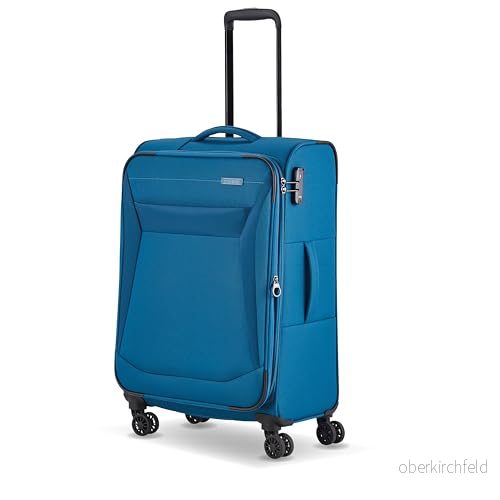 travelite 4 hjul mjukt skal resväska storlekar L/M/S, Chios serien, petrol, 67 cm, Väska 4027002083905