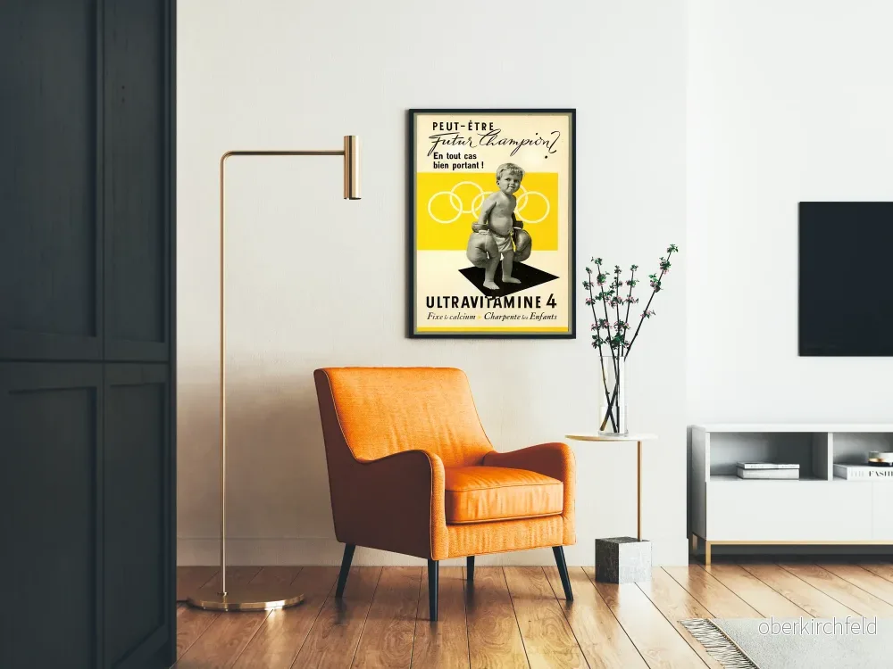 Vintageaffisch Ultravitamine 4 - Väggdekoration för Barn och Sport - Bild 2