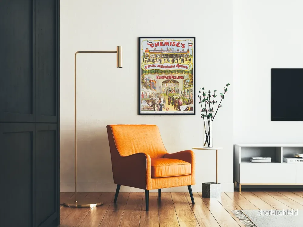 Vintageposter av anatomimuseum och konstutställning - Bild 2