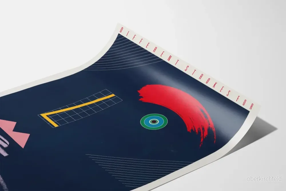 Abstrakt grafisk poster 'Different Strokes for Different Folks' - Modern väggdekoration - Bild 3