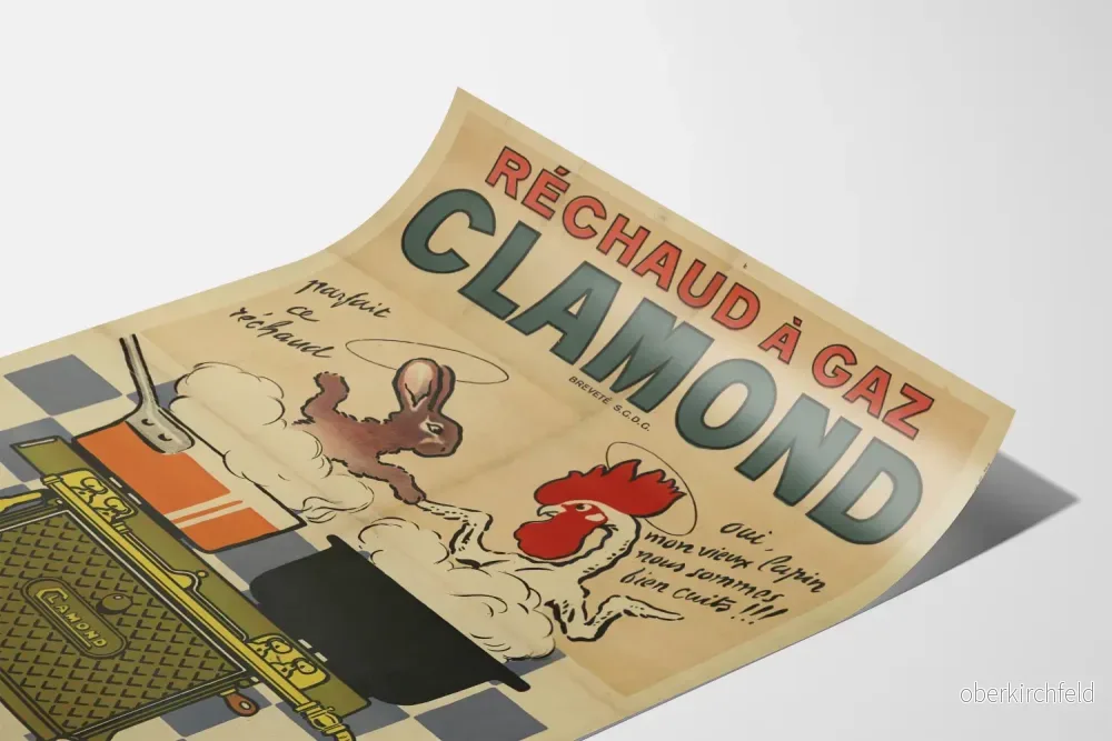 Vintageposter för Clamond gasolkök från Franska Sällskapet för Värme och Ljus - Bild 3