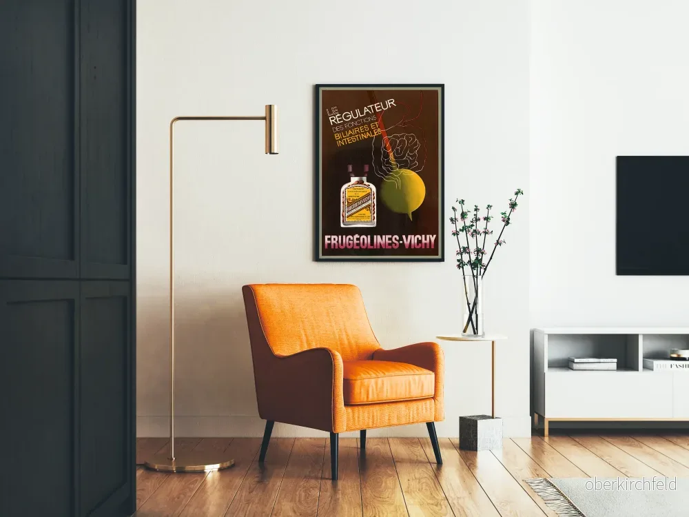 Vintageposter Frugéolines-Vichy gallregulator för lever och tarm - Bild 2