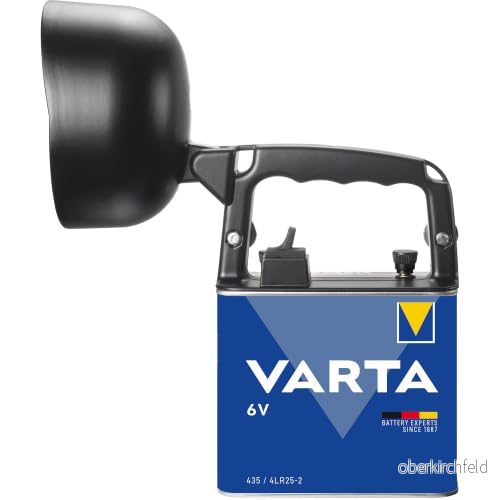 Varta Ljus ficklampa handverkstad arbetsbelysning lamp körtid på upp till 270 timmar med bärrem, 4 W, svart 4008496678013