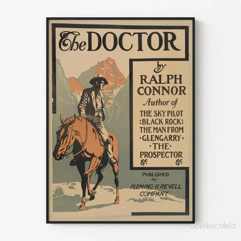 Vintageposter The Doctor - Westernhästdekoration för vägg