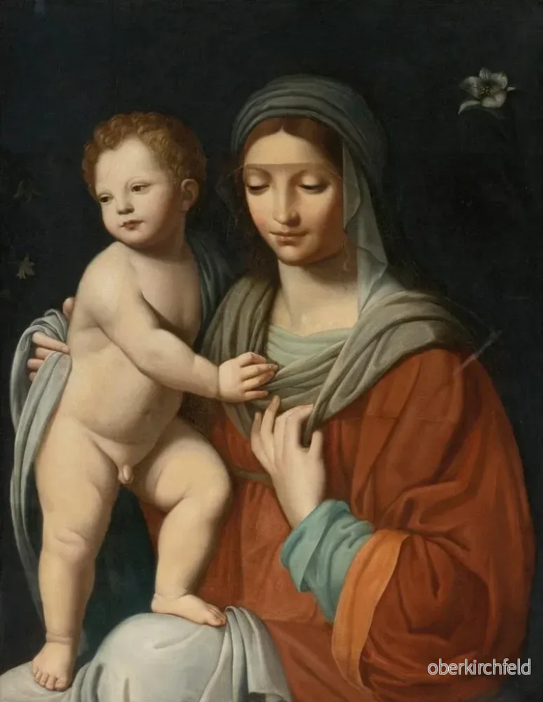 Målning Vierge à l'Enfant - Efter Bernardino Luini | Konsttryck - Bild 2