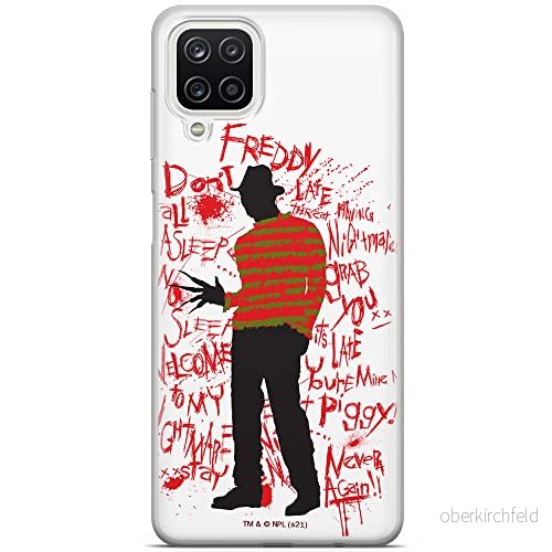 ERT GROUP mobiltelefonfodral för Samsung A12 / M12 F12 originalt och officiellt licensierat Horror mönster Nightmare of Elm Street 010, fodral tillverkad av TPU plast 5905511093655