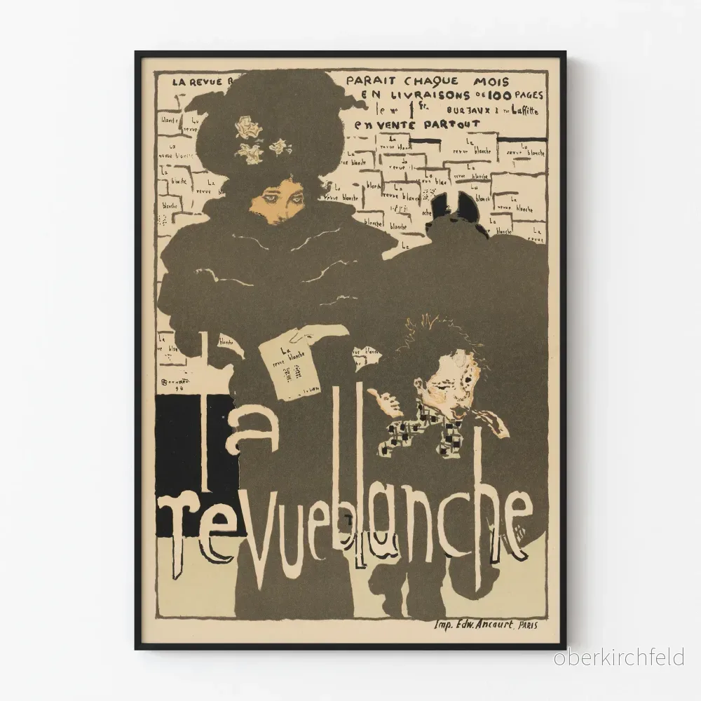 Vintageposter La Revue Blanche för väggdekoration