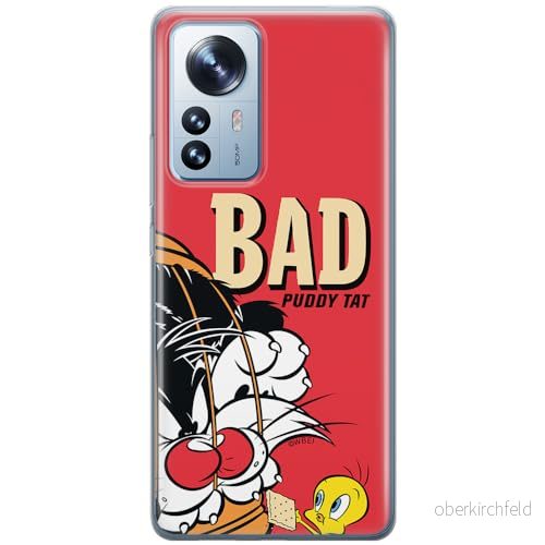 ERT GROUP mobiltelefonfodral för Xiaomi 12 / 12X originalt och officiellt licensierat Looney Tunes mönster Sylvester & Tweety 003 anpassad till formen på mobiltelefonen, fodral tillverkad av TPU plast 5905511475482