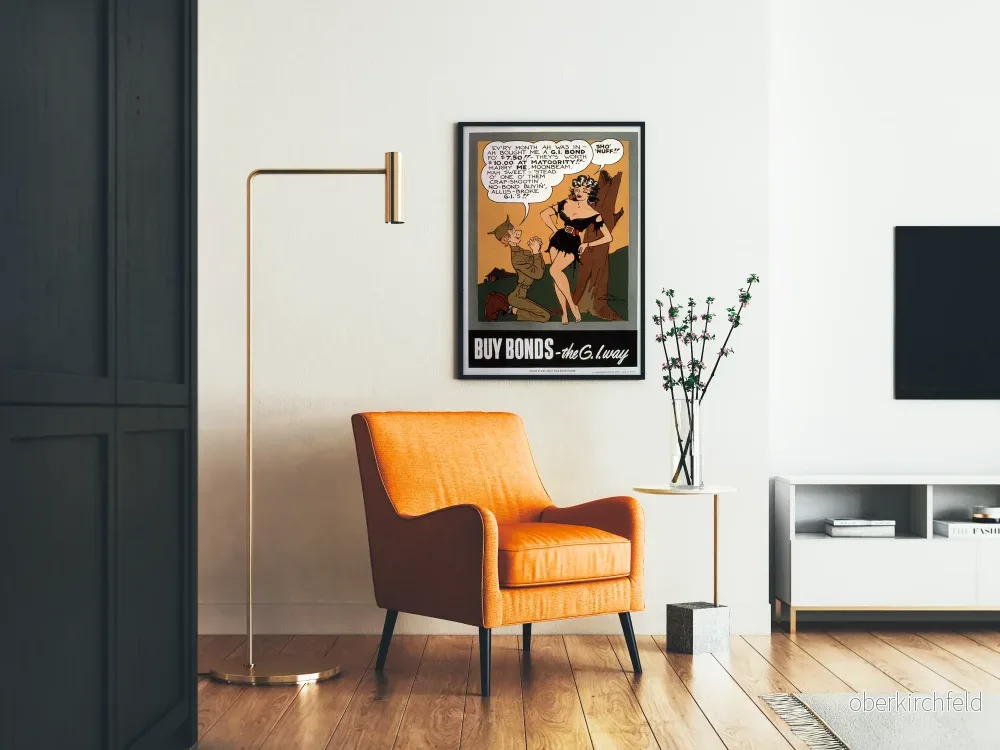 Vintageposter Buy Bonds - Väggdekoration G.I. Bond - Bild 2