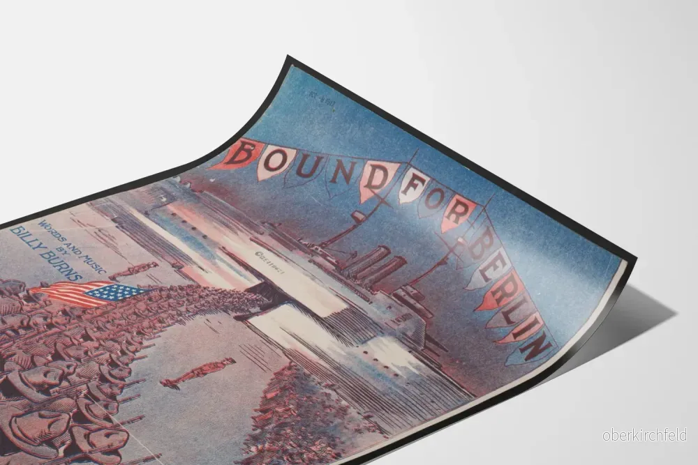 Vintage militär väggdekorationsposter 'Bound for Berlin' - Bild 3