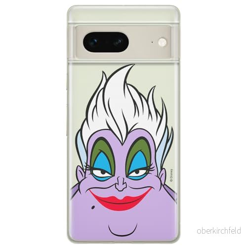 ERT GROUP mobiltelefonfodral för Google PIXEL 7 originalt och officiellt licensierat Disney mönster Ursula 002 optimalt anpassad till formen på mobiltelefonen, gedeeltelijk transparant 5905795141288