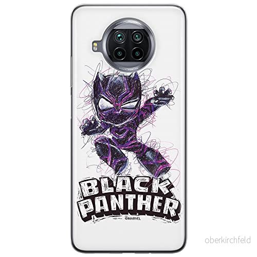 ERT GROUP mobiltelefonfodral för Xiaomi MI 10T LITE/REDMI NOTE 9 PRO 5G originalt och officiellt licensierat Marvel mönster Black Panther 017, fodral tillverkad av TPU plast 5904805232770