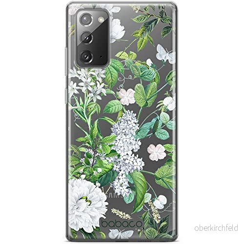 ERT GROUP mobiltelefonfodral för Samsung GALAXY NOTE 20 originalt och officiellt licensierat Babaco mönster Flowers 038 optimalt anpassad till formen på mobiltelefonen, gedeeltelijk transparant 5905131301390