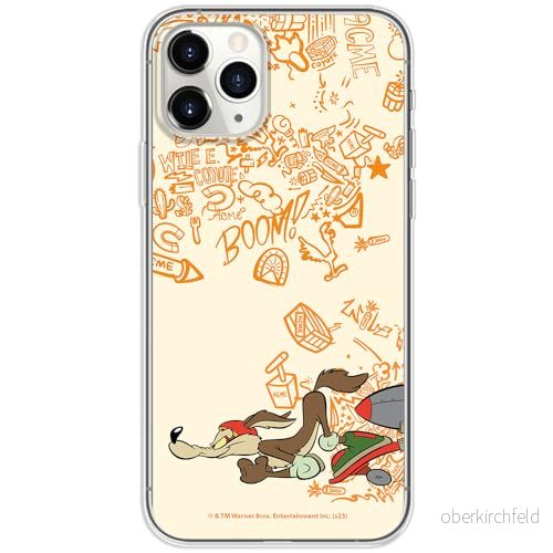ERT GROUP mobiltelefonfodral för Iphone 11 PRO MAX originalt och officiellt licensierat Looney Tunes mönster Coyote 002 anpassad till formen på mobiltelefonen, fodral tillverkad av TPU plast 5905795137793
