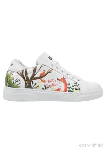DOGO Unisex barn vegan vita sneakers bättre tillsammans mönster, Material: Polyester, 34 EU 8680544246748