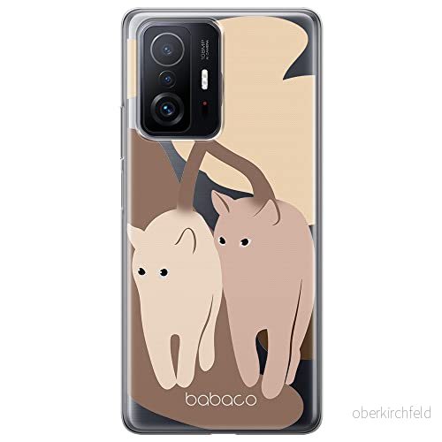 ERT GROUP mobiltelefonfodral för Xiaomi 11T 5G / PRO originalt och officiellt licensierat Babaco mönster Cats 002 optimalt anpassad till formen på mobiltelefonen, gedeeltelijk transparant 5905131078865