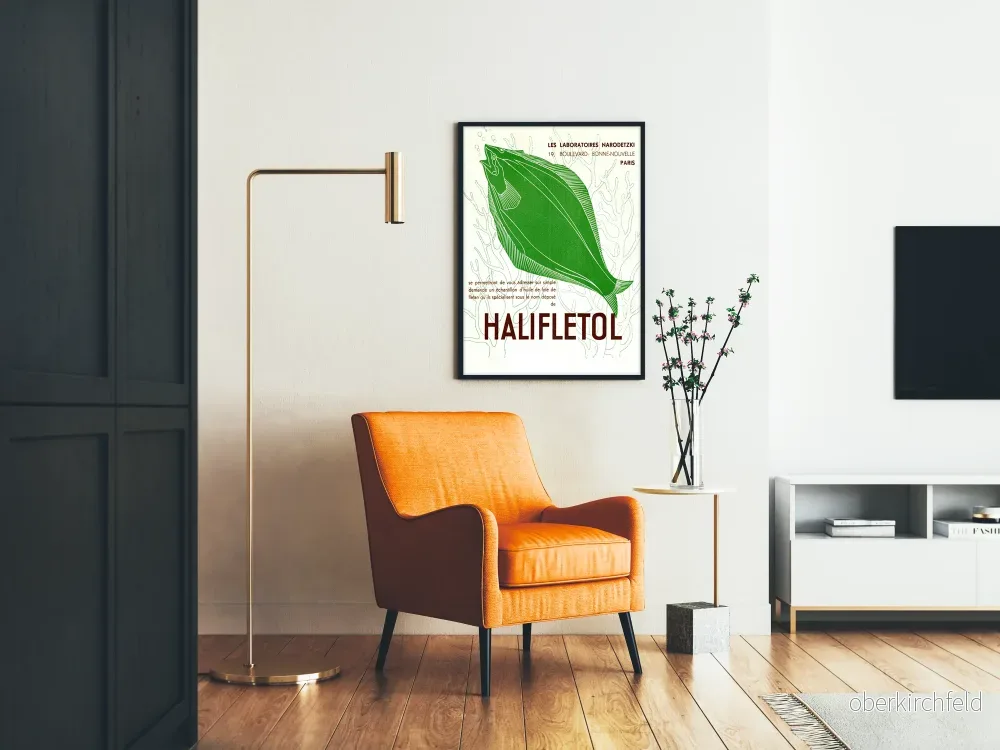 Vintageposter Halifletol med torskleverolja - Bild 2