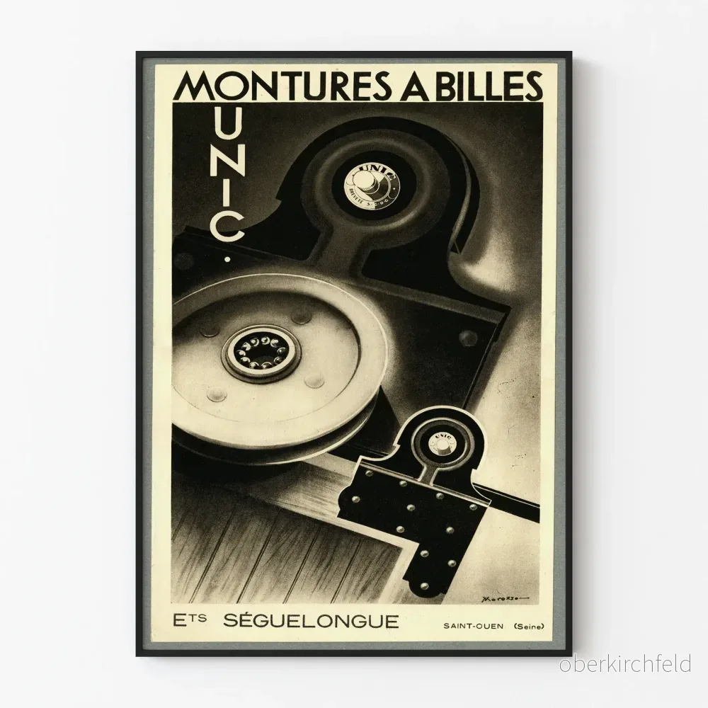 Vintageposter Montures à Billes UNIC Séguelongue