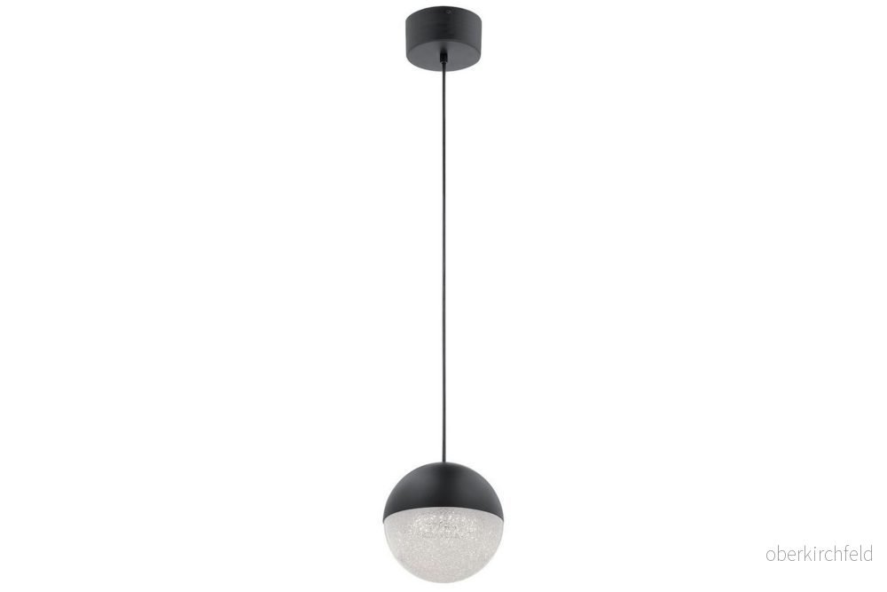 Quintiesse Moonlit LED pendellampa, svart, aluminium, Ø 20 cm, sfär 5024005710219