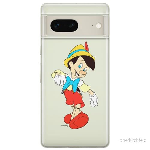 ERT GROUP mobiltelefonfodral för Google PIXEL 7 originalt och officiellt licensierat Disney mönster Pinocchio 001 optimalt anpassad till formen på mobiltelefonen, gedeeltelijk transparant 5905795149147