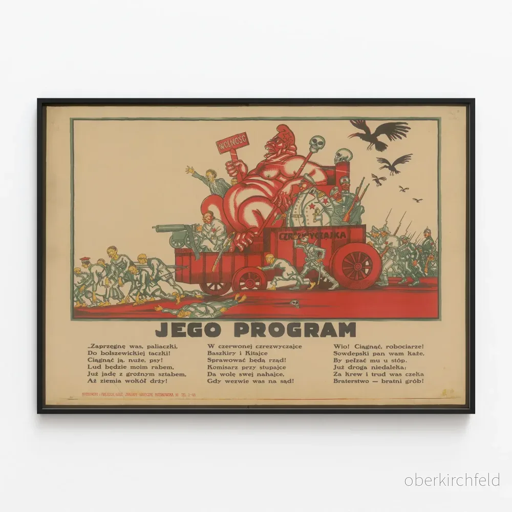Vintage polsk politisk propagandaposter