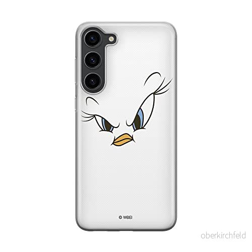 ERT GROUP mobiltelefonfodral för Samsung S23 originalt och officiellt licensierat Looney Tunes mönster Tweety 001 optimalt anpassad till formen på mobiltelefonen, fodral tillverkad av TPU plast 5905511422431