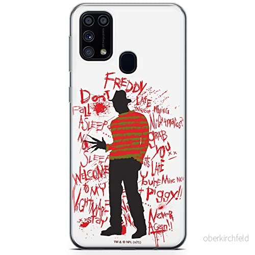 ERT GROUP mobiltelefonfodral för Samsung M31 originalt och officiellt licensierat Horror mönster Nightmare of Elm Street 010 anpassad till formen på mobiltelefonen, fodral tillverkad av TPU plast 5905511092993