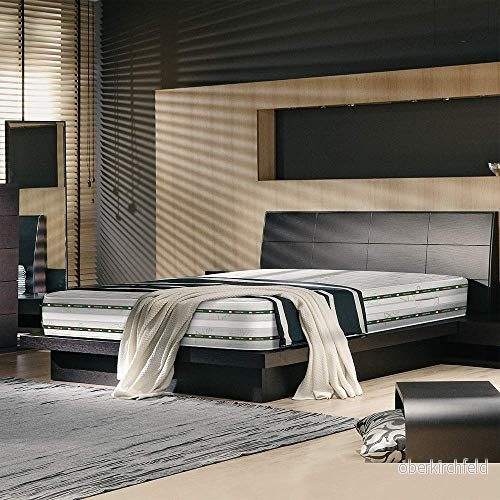 Enkelmadrass mått multionda 85 x 195 höjd 25 cm. Aloe vera beläggning mönster avtagbar fjäder 8057742050802