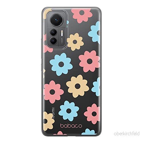 ERT GROUP mobiltelefonfodral för Xiaomi 12 LITE originalt och officiellt licensierat Babaco mönster Flowers 011 optimalt anpassad till formen på mobiltelefonen, gedeeltelijk transparant 5905511506216