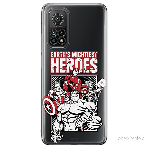ERT GROUP mobiltelefonfodral för Xiaomi MI 10T 5G / PRO originalt och officiellt licensierat Marvel mönster Avengers 005 anpassad till formen på mobiltelefonen, gedeeltelijk transparant 5903040349632