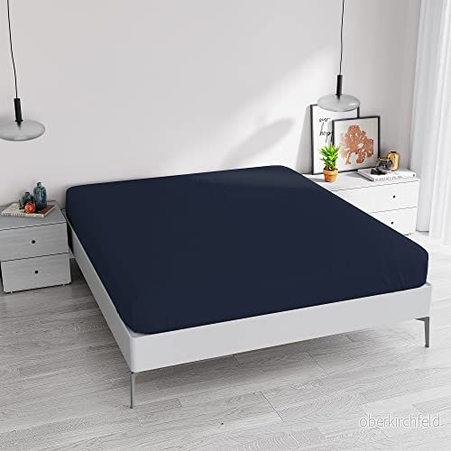ELEGANT underlakan med 35 cm vinkel, mörkblå, dubbel maxi 8058575142078